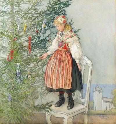 Decorating the Tree by Carl Larsson